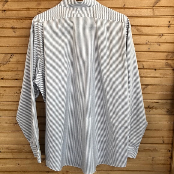 Brooks Brothers men’s dress shirt grey stripe - Picture 3 of 4